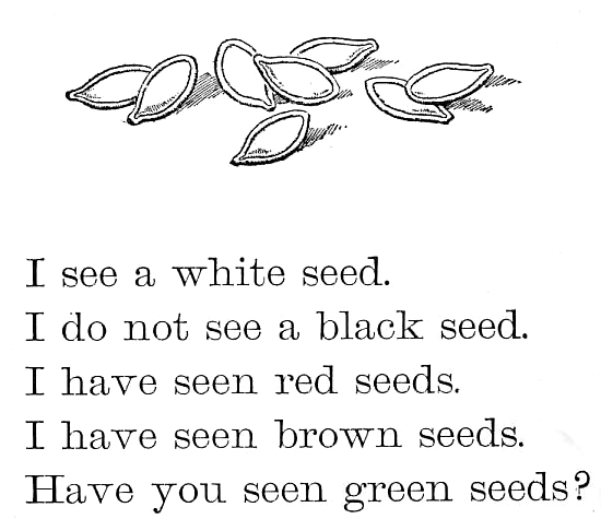 I see a white seed.